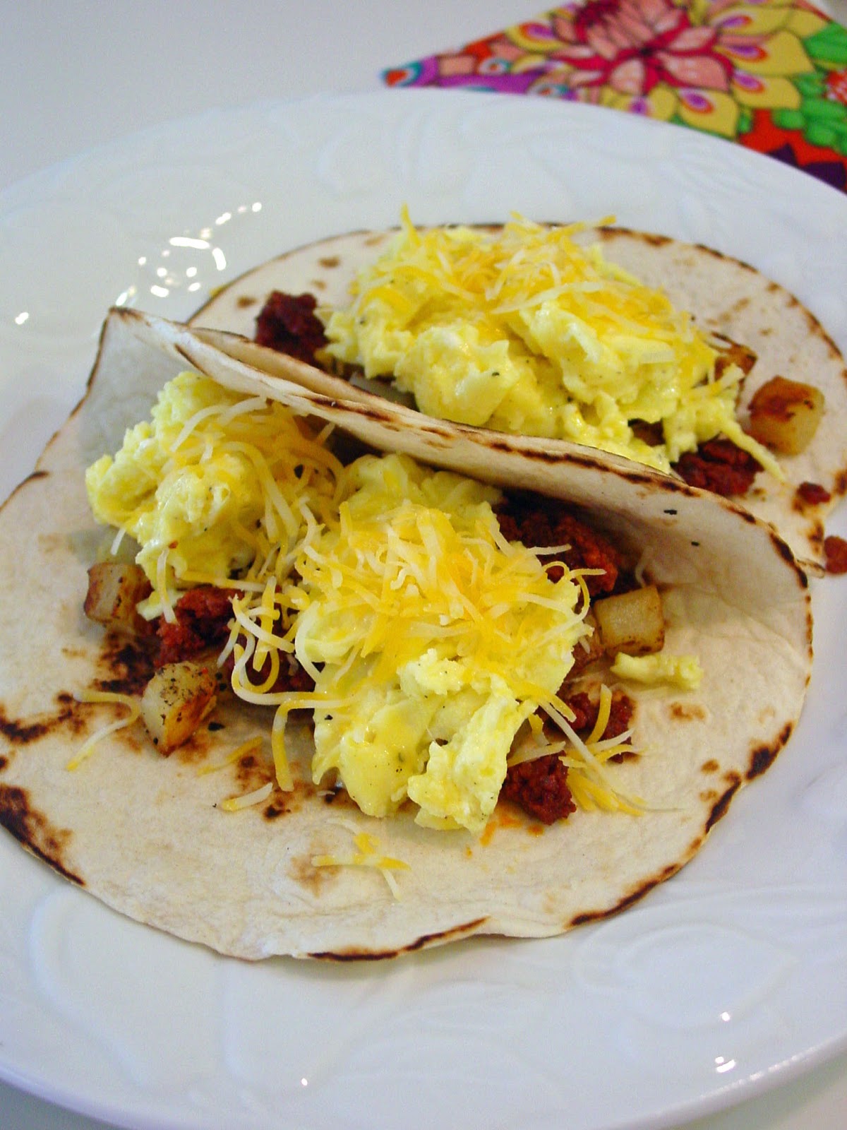 Soup Spice Everything Nice Chorizo Potato and Egg Tacos