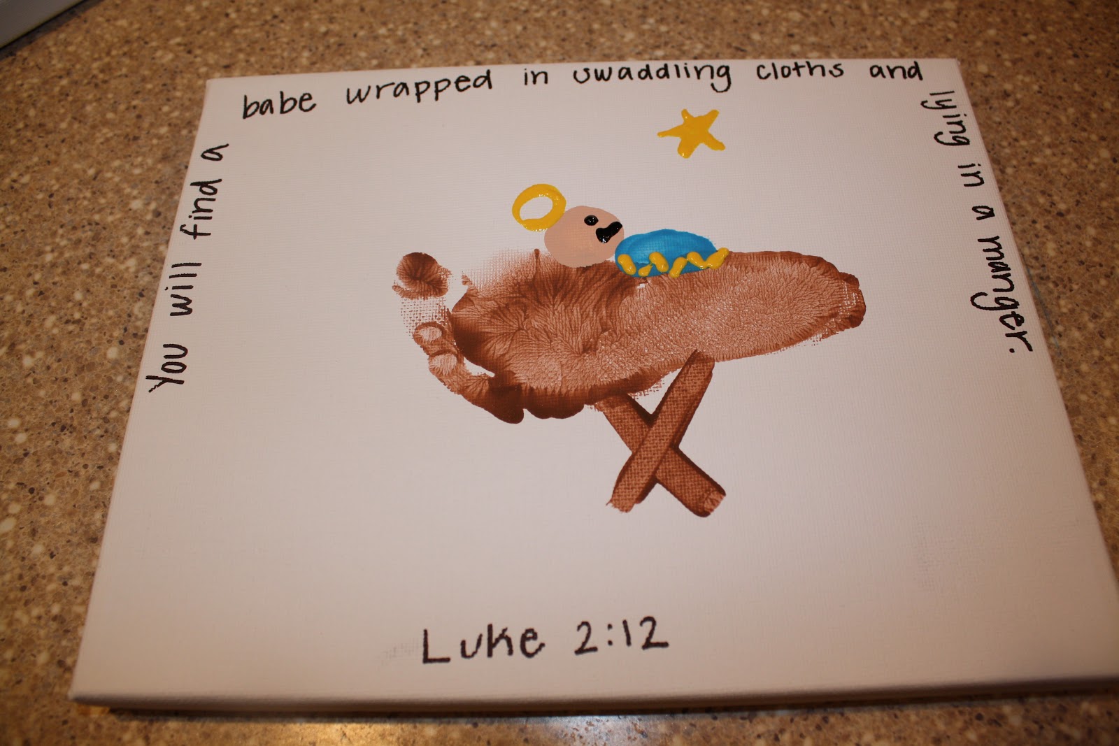 the blue elephant: Baby Jesus Footprint Craft
