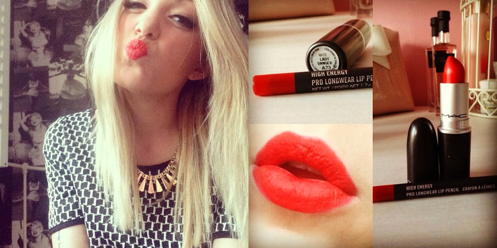 Chloe S Way My Perfect Red Lip Mac Lady Danger High Energy Pro Longwear Lip Pencil