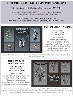 precious metal clay workshop flier