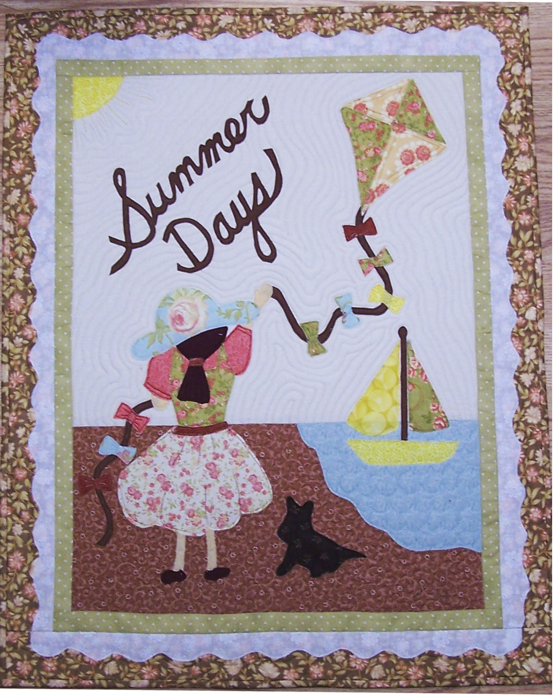 Vintage Postcard quilt and Lil Twister and....