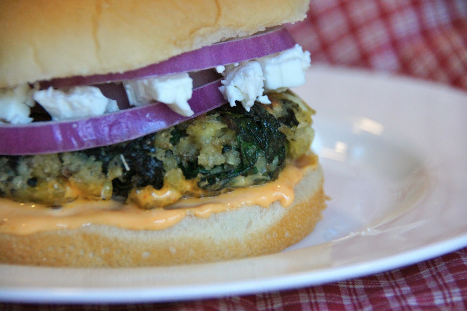 Family Food Finds Greek Spinach and Feta Burger