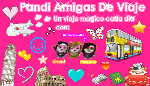 pandi amigas de viaje