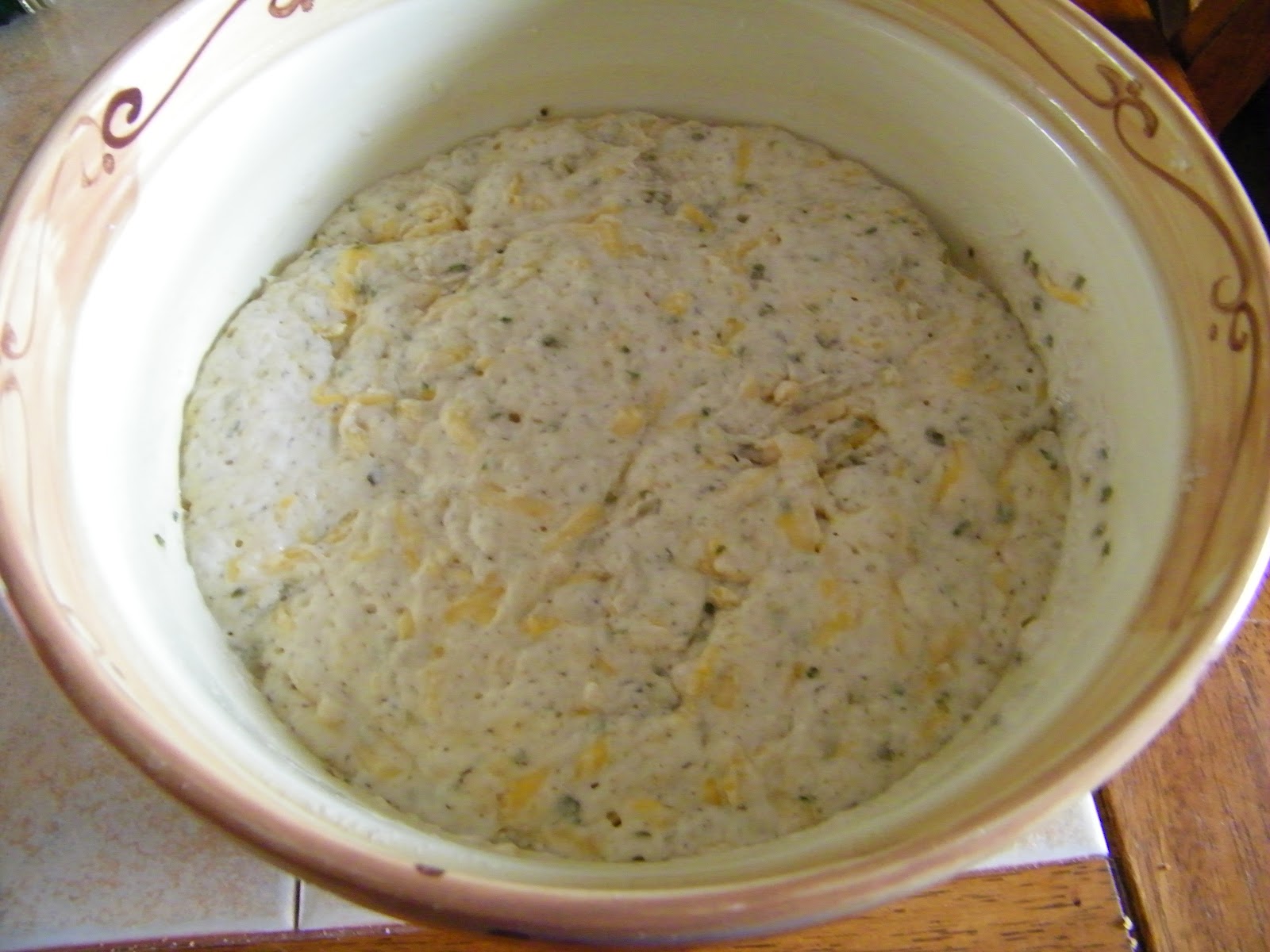 a Paisley Sunflower Cheddar Garlic Tarragon Artisan Bread Recipe