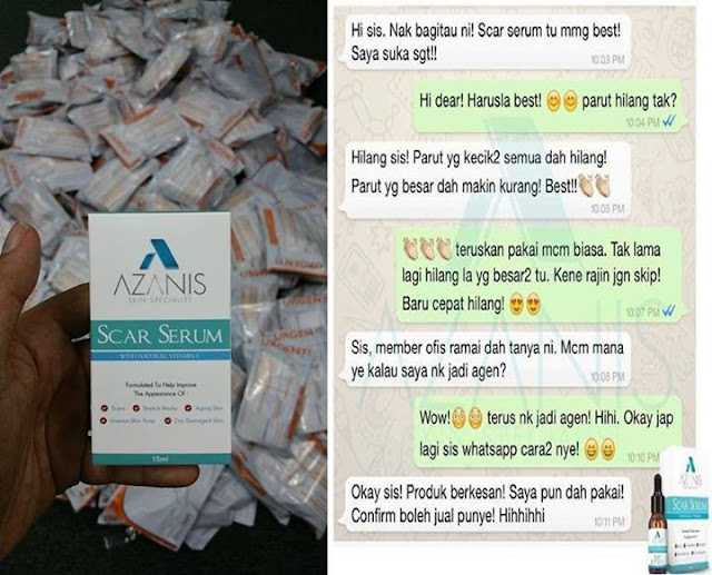 Testimoni Azanis Scar Serum