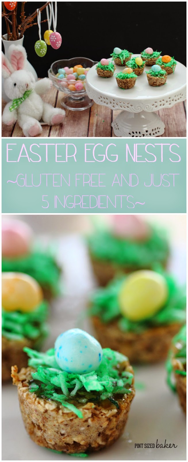 Get ready for the Easter Bunny with this Easter Egg Nest Recipe! Your children will enjoy making them with you and they're simple but cute! Easter Egg Nests that are Gluten Free and have just 5 ingredients. Whip 'em up quick!