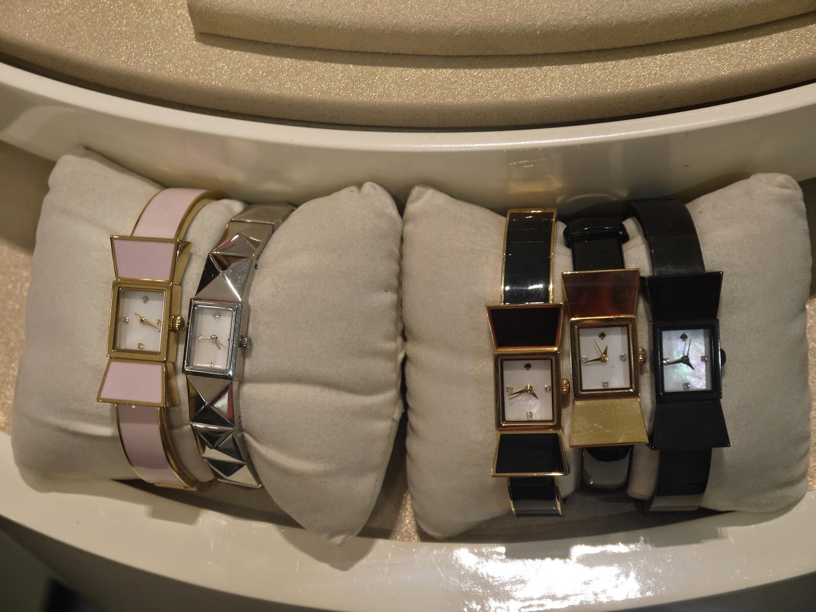 Bow Shape Watches on Display at the Kate Spade Event
