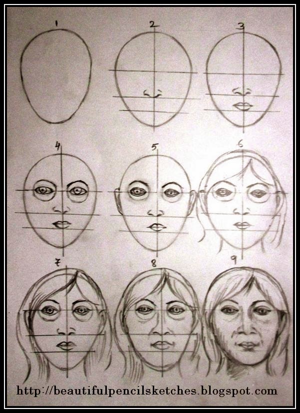 Cartoon Sketched Faces How To Draw Step By Step for Kids