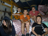 Good times with the Gang. Back of an old truck.