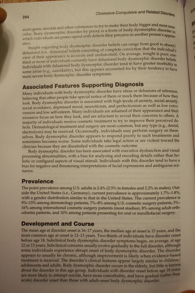 The Mind Is A Peculiar Thing DSM 5 Body Dysmorphic Disorder