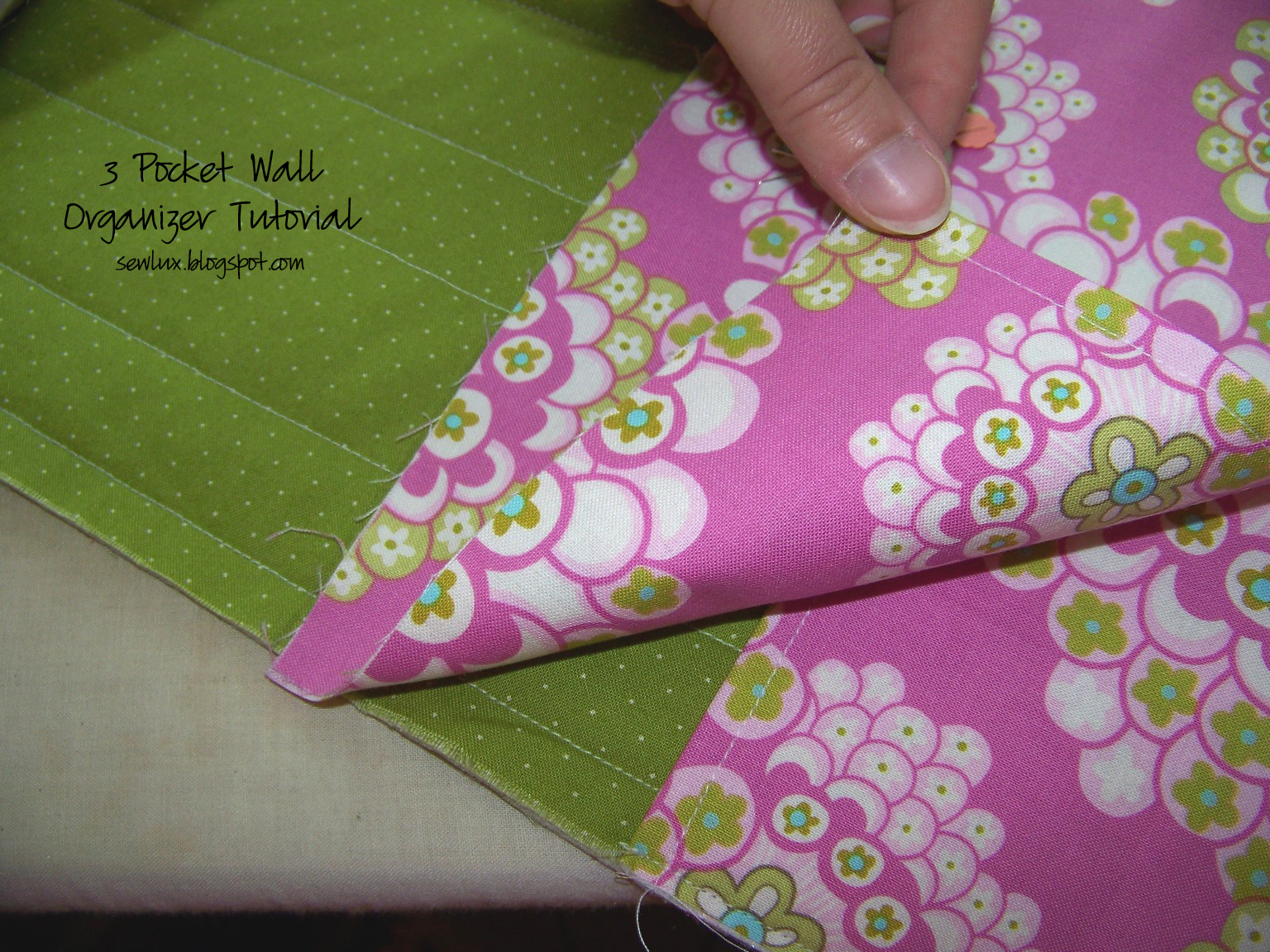 Sew Lux Fabric Blog 3 Pocket Wall Organizer Tutorial
