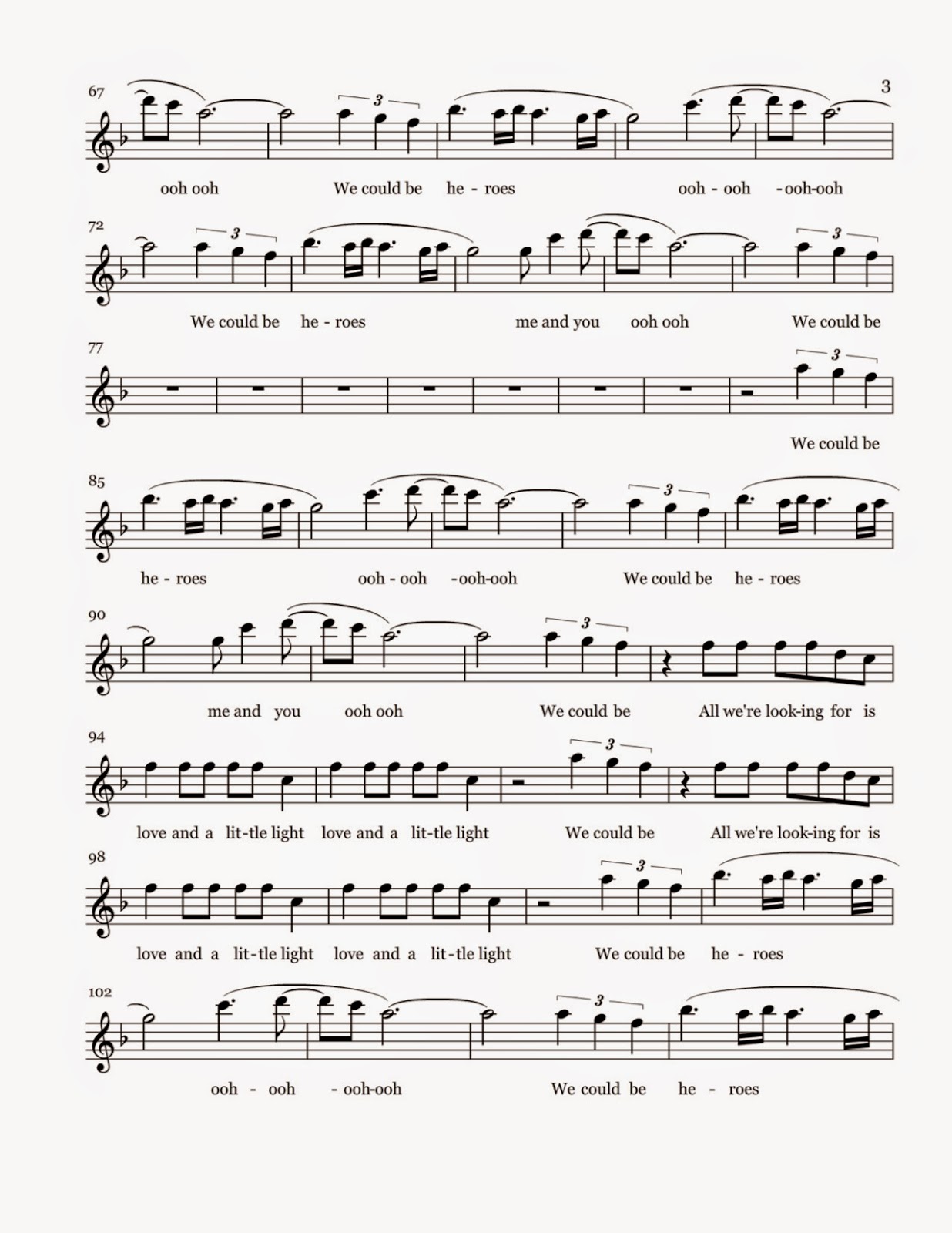 flute sheet music heroes we could be sheet music city of stars violin sheet music