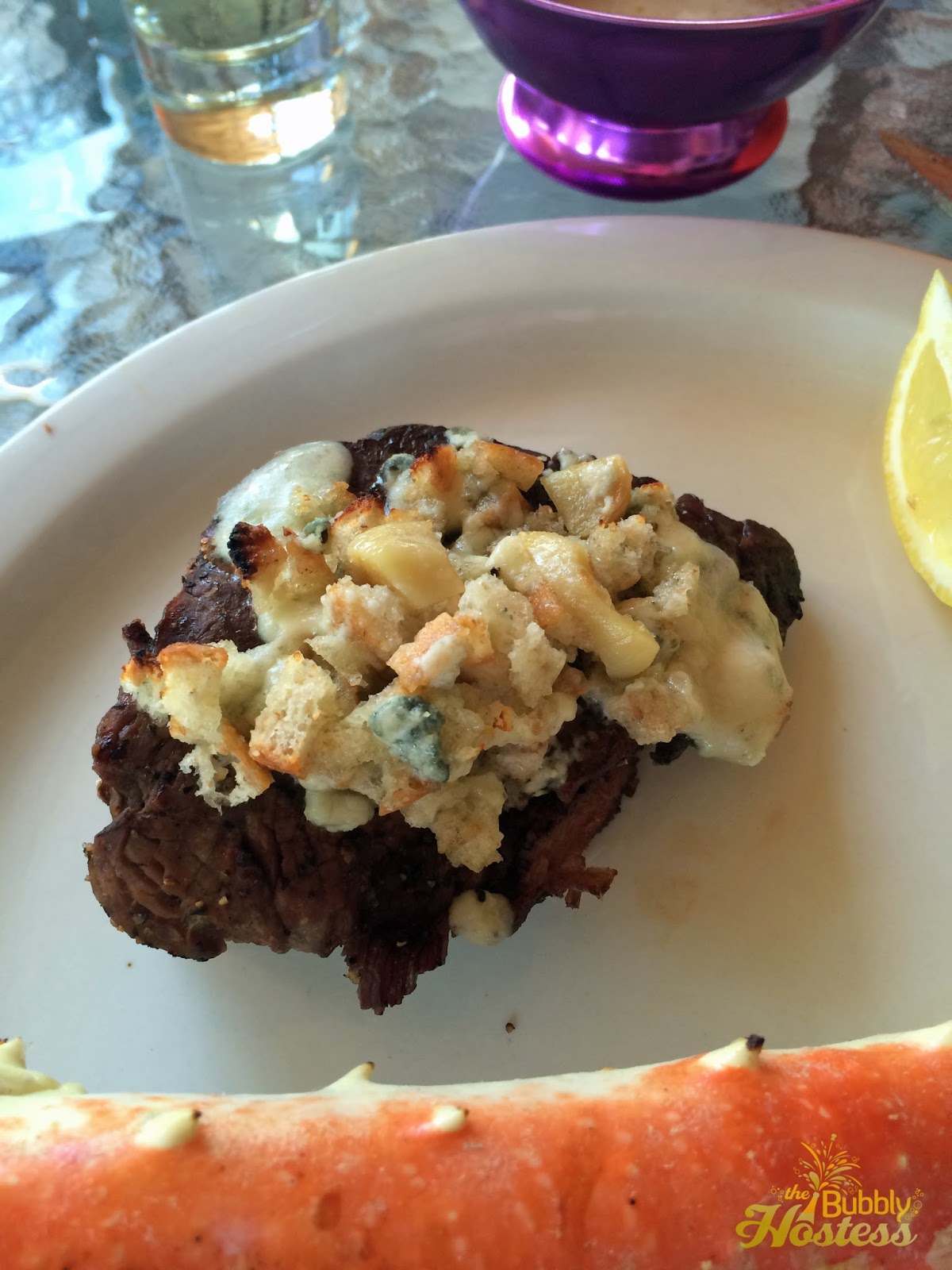 The Bubbly Hostess Roasted Garlic Blue Cheese Filet