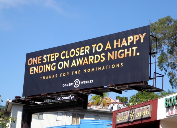 Comedy Central 2015 Emmy Happy ending billboard Comedy Central 2015 Emmy Happy ending billboard