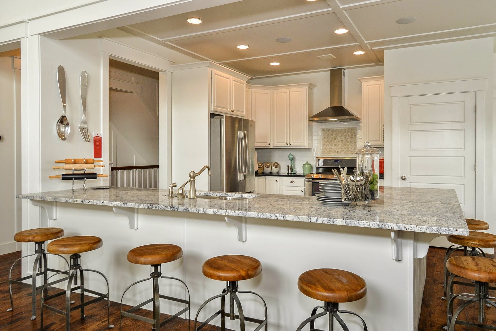 Kitchen cabinets hickory Gourmet Kitchen