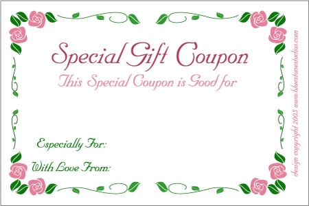 blank gift certificate