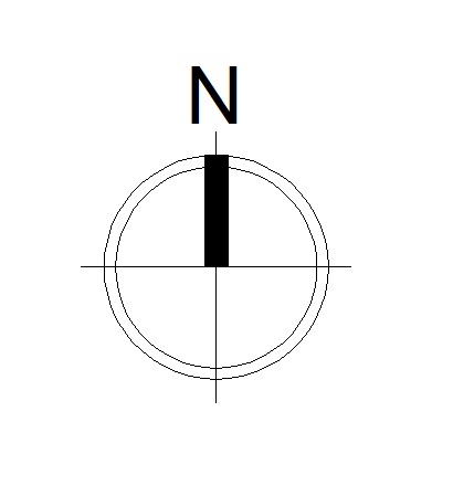 Architecture Villa Image: Architectural North Arrow