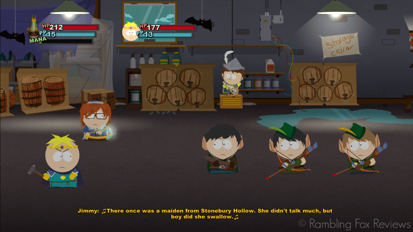 South Park: The Stick of Truth - Game Review fight with jimmy bard