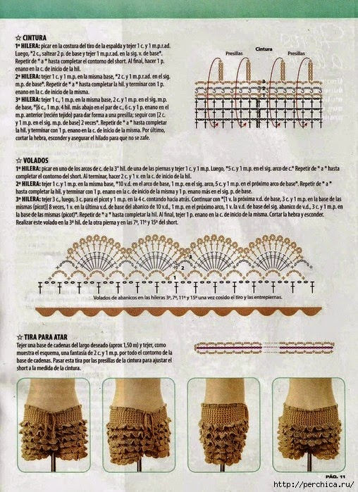 Short tejido al crochet / esquemas DIY | Crochet y Dos agujas Short tejido al crochet / esquemas DIY | Crochet y Dos agujas