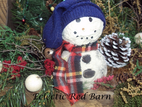 Snowman Decorated for the Holidays Snowman Decorated for the Holidays