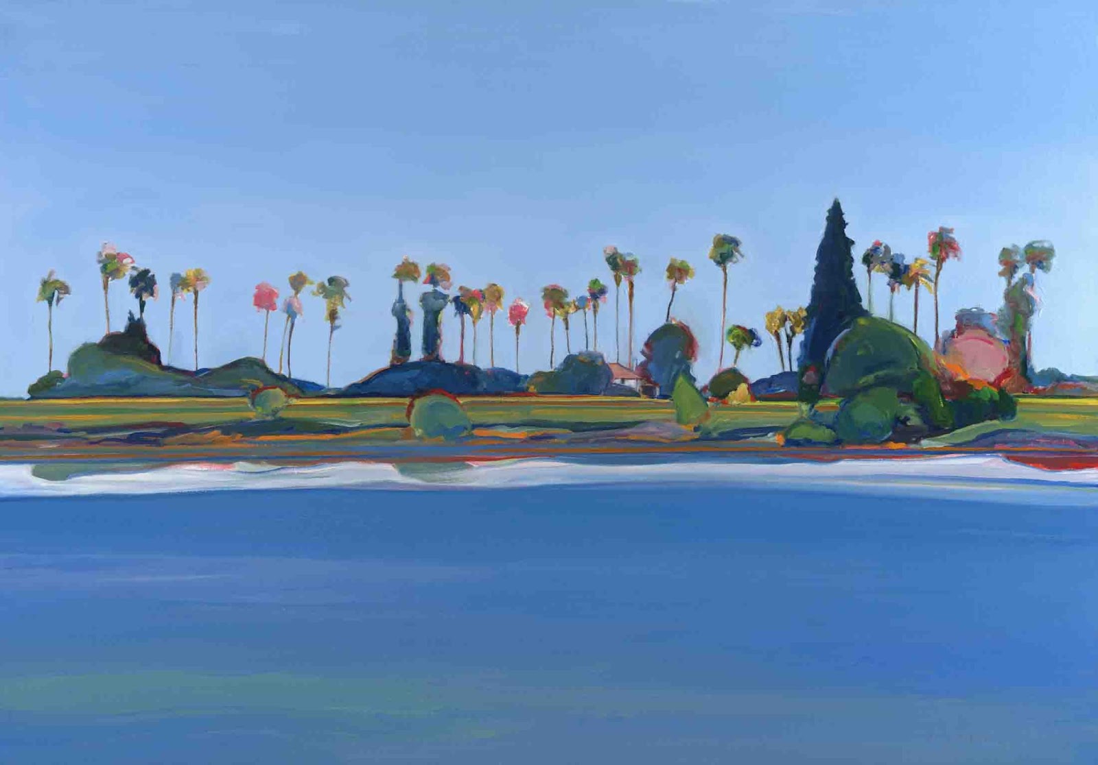 Bensozia Gregory Kondos Modern Landscape Of The Palms Sacramento Bensozia Gregory Kondos Modern Landscape Of The Palms Sacramento