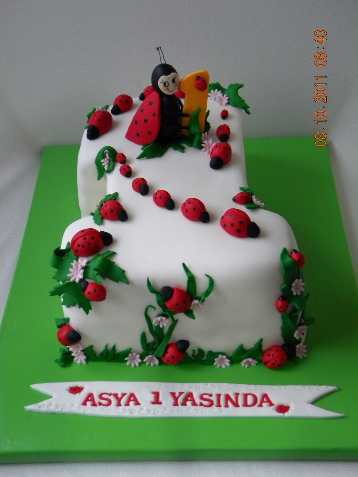 uğur böceği pasta yapımı