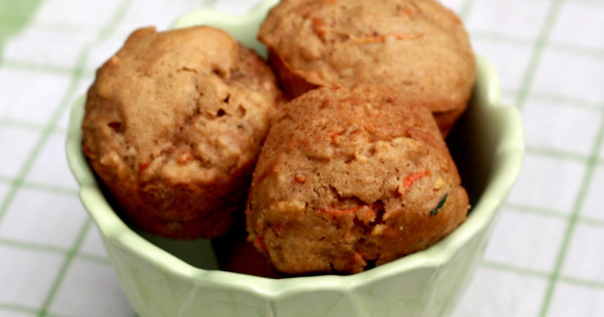 The Sweets Life Carrot Zucchini Muffins with Candied Ginger