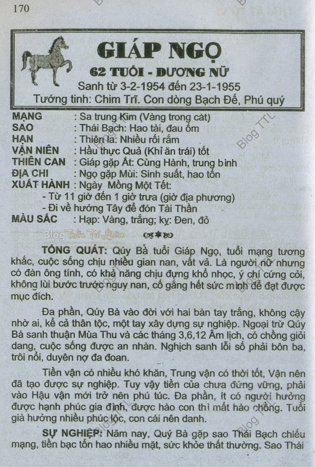 GIÁP NGỌ 1954