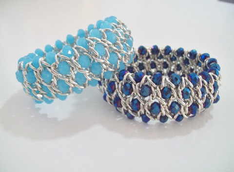 how to make cross chain and bead bracelet