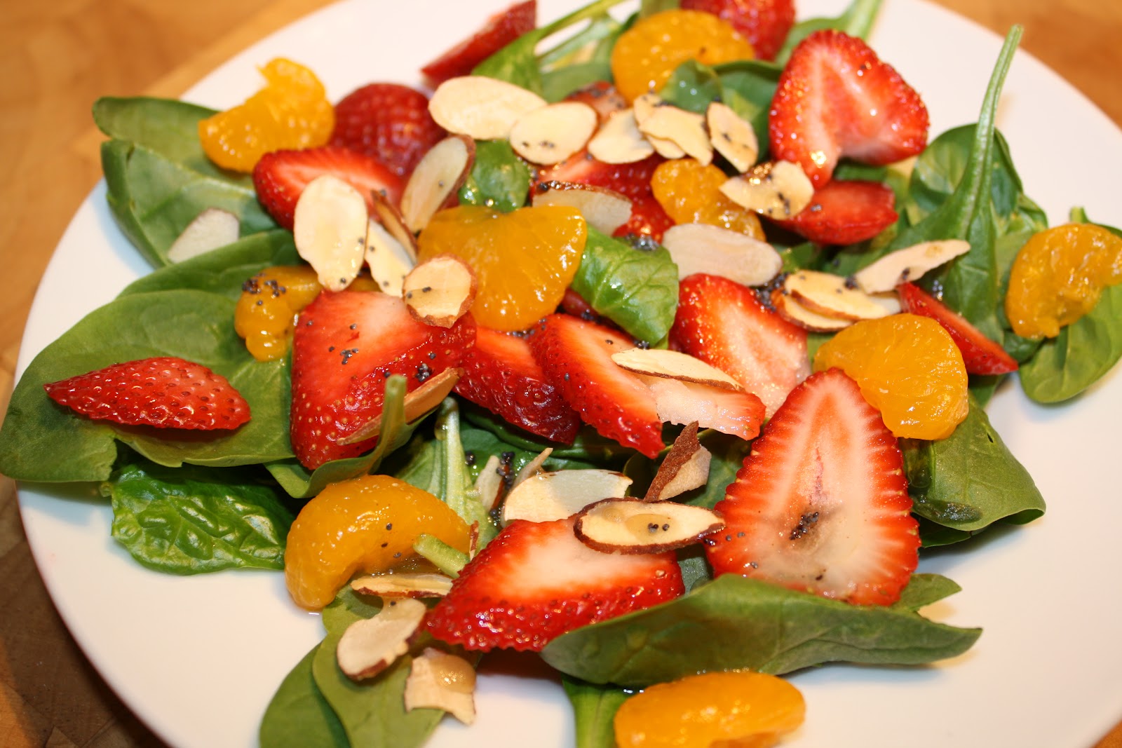 Hot Dinner Happy Home Strawberry and Spinach Salad with Poppy Seed