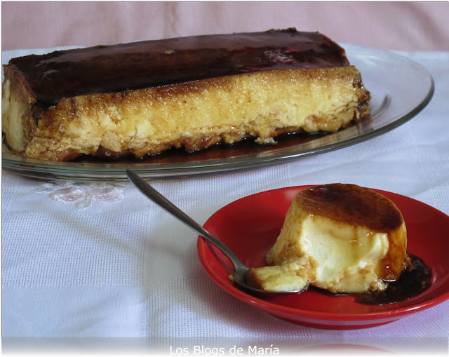 Flan de huevo y pan