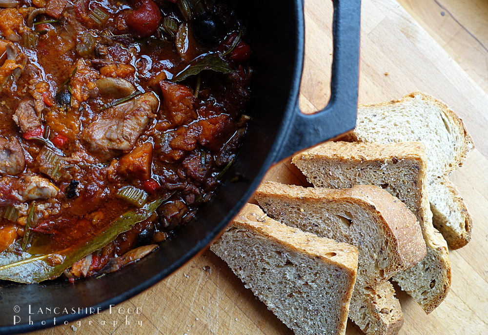 Lancashire Food Chicken, sweet potato and red wine casserole