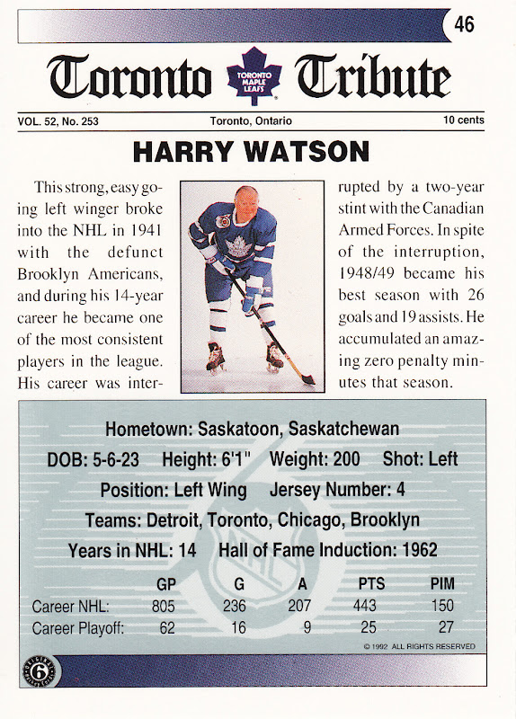 Hockey Cards: 75th Anniversary-Ultimate Cards [1992]