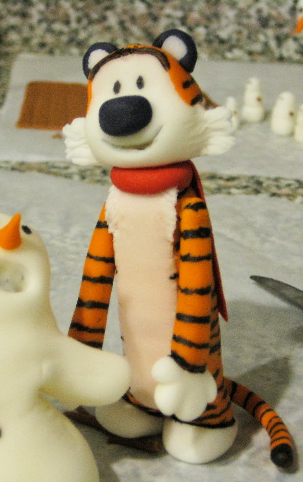 Calvin and Hobbes Snowmen Cake - Fondant Hobbes Calvin and Hobbes Snowmen Cake - Fondant Hobbes