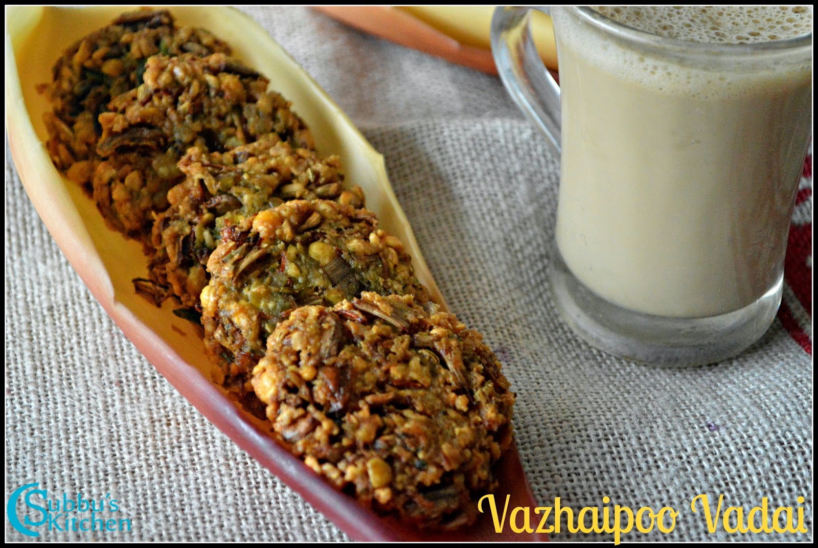 Vazhaipoo Vadai Recipe | Bannana blossom vadai Vazhaipoo Vadai Recipe | Bannana blossom vadai