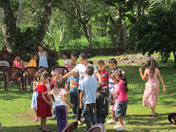 Children from Feeding Centers playing kick ball