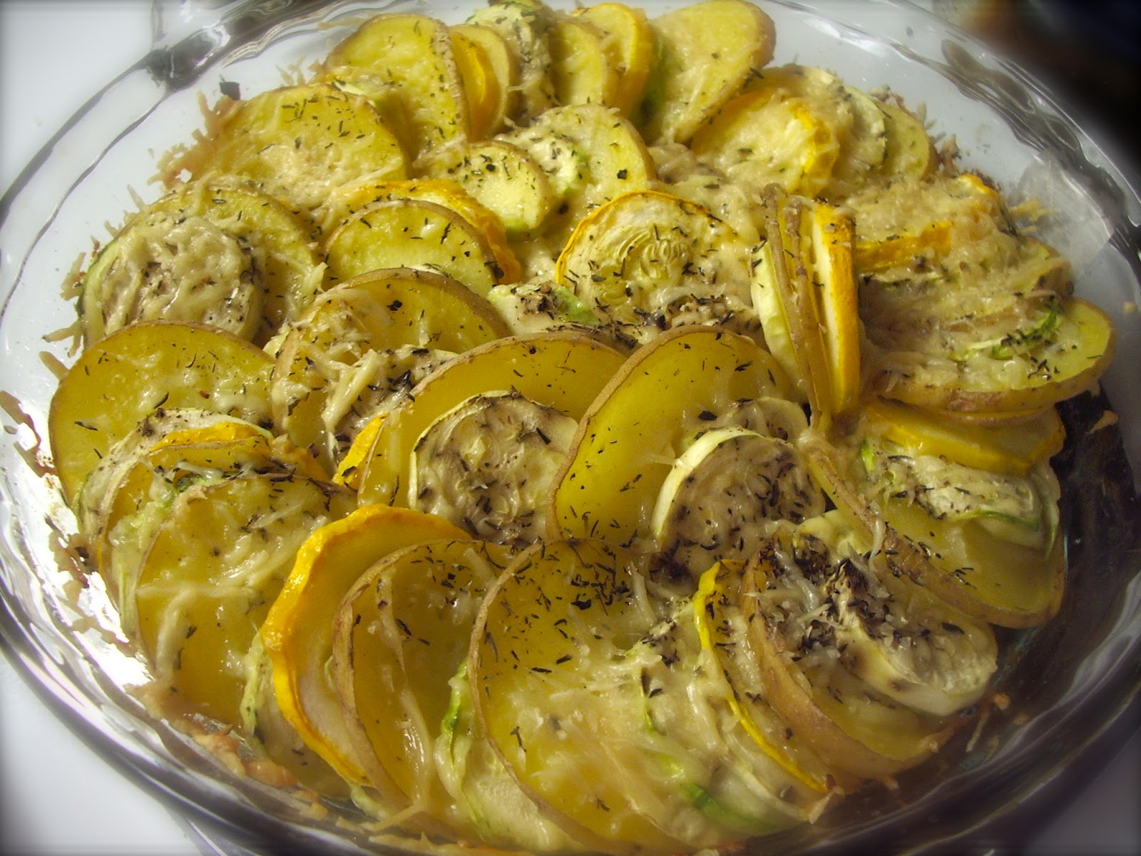 KitchenJoy Spiraled Squash and Potato Bake