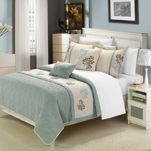 Light Blue and Brown Bedding & Comforter Sets
