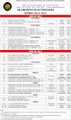 Calendário de actividades - época desportiva 2014/2015