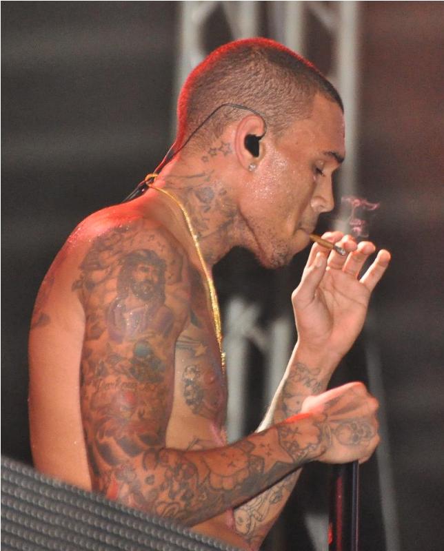 Smoking Weed Ghana Police Investigate on Chris Brown Terry