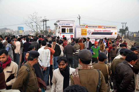 two bike riders were injured when a speeding scorpio hit their two bike riders were injured when a speeding scorpio hit their