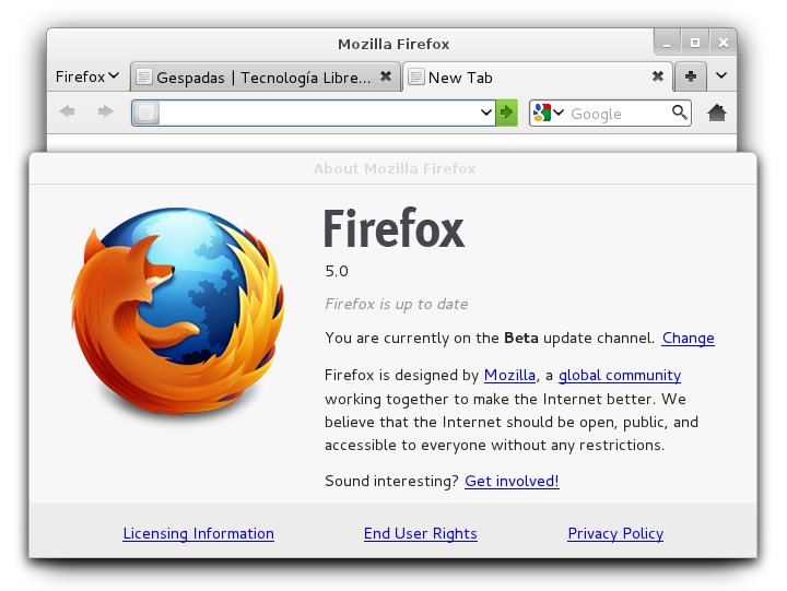 Firefox 5 screenshot