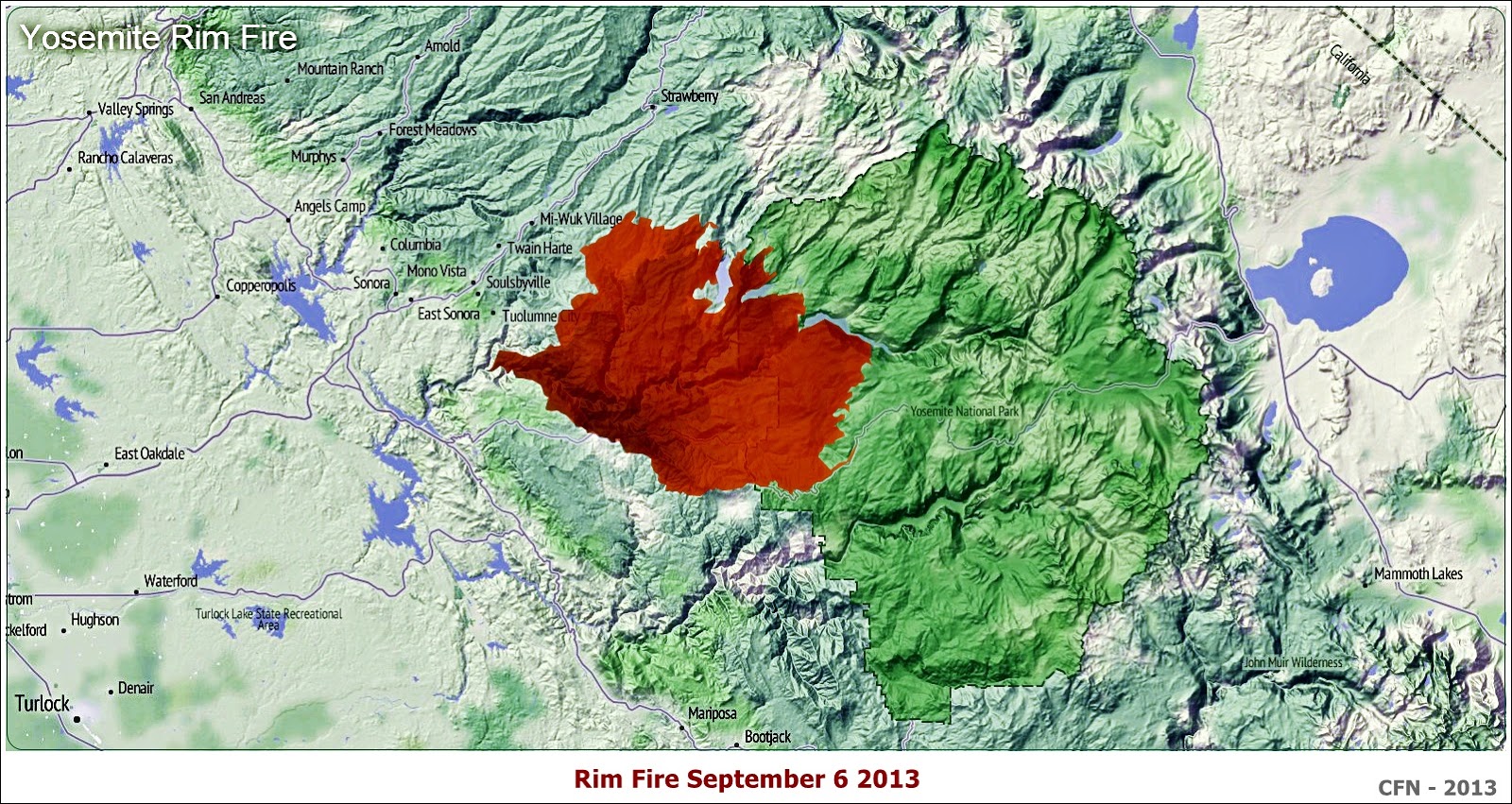 CFN CALIFORNIA FIRE NEWS CAL FIRE NEWS Rim Fire Update Stanislaus