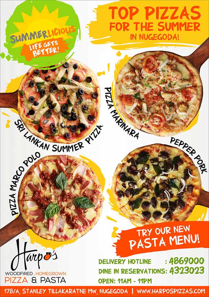 New Fresh Pastas  @ Harpo’s Pizza – Nugegoda! Call 4323023
