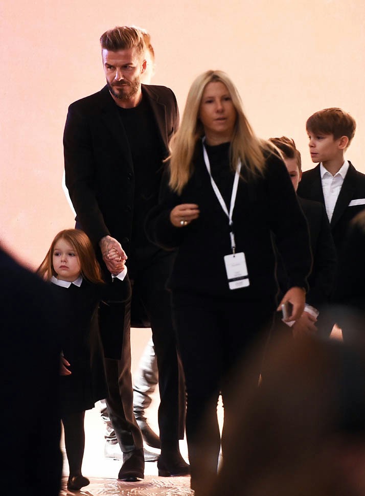 Beckham-And-Kids-At-Wife's-Show