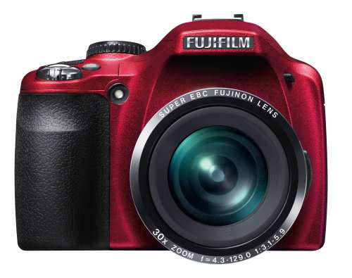 Fujifilm Finepix SL300 14MP Digital Camera with 30x Optical Zoom (Matte Red)