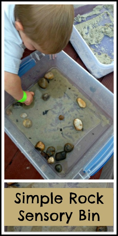 Activities for Toddlers Rock Sensory Bin ~ Learn Play Imagine