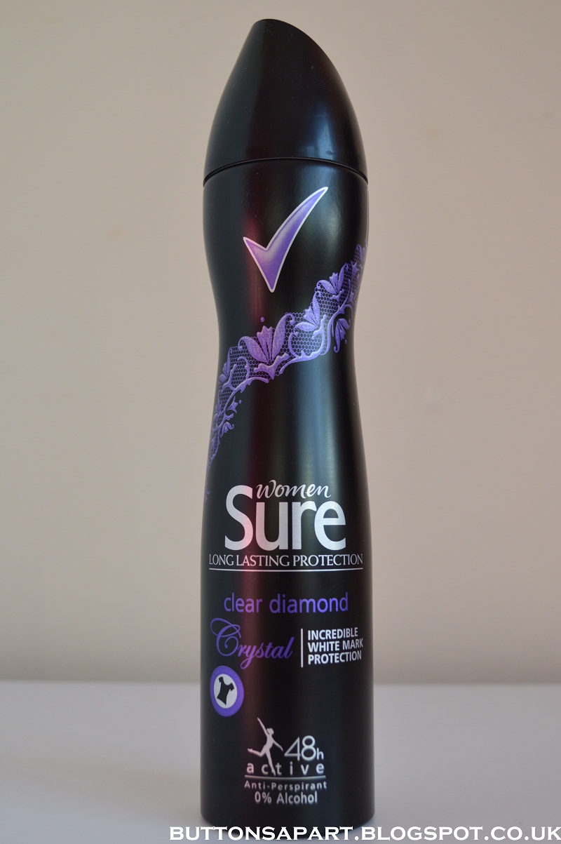 Buttons Apart sure women crystal clear diamond 48h active anti