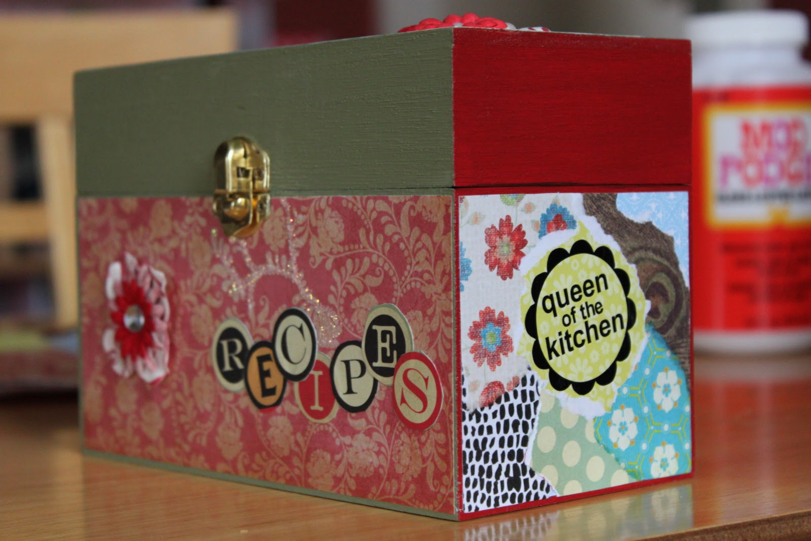 The Family Connection Decoupage Recipe Box