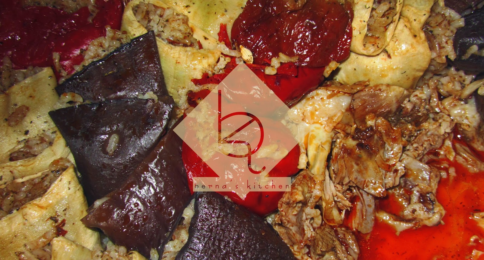 Berna�s Kitchen Kaburga Etli Antep Usulü Kuru Patlıcan, Biber, Kabak